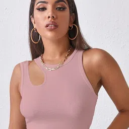 BAESD Sleeveless Fitted Crop Tank Top-image-65