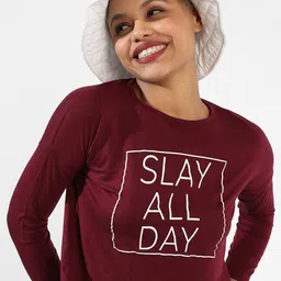 Campus Sutra Typography Printed Cotton Crop T-shirt-image-46