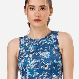 Soie Women Sleeveless Quick Dry Printed Athleisure Crop Top-image-48