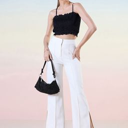 navyasa by liva Floral Print Liva Crop Top-image-34