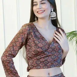 NEUDIS Ethnic Motif Printed Wrap Crop Top-picture-26