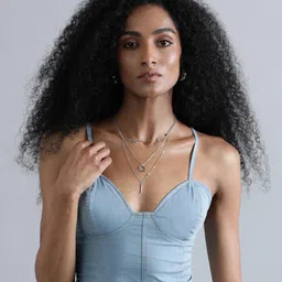 Bene Kleed Shoulder Straps Cotton Denim Crop Top-image-20