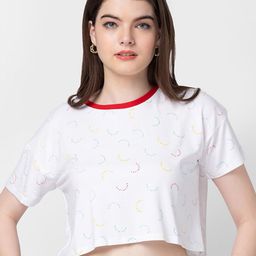 SPYKAR Women Typography Printed Slim Fit Cotton T-shirt-image-16