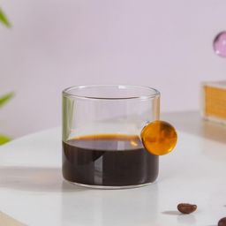 Nestasia Transparent & Brown Solid Glass Transparent Cups-100ml-37