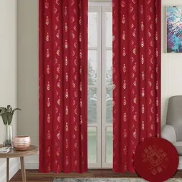 Aura  2 Pieces  Ethnic Motif out Door Curtains-image-72