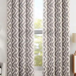 URBAN SPACE Grey Set of 2 Black Out Long Door Curtain-image-27