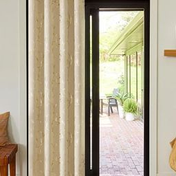 URBAN SPACE Beige Floral Printed Black Out Long Door Curtain-54