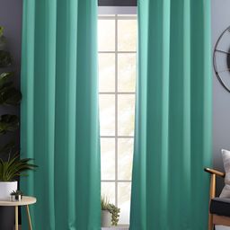 Story@home Green 2 Pieces Eyelet Black Out Door Curtains-image-25
