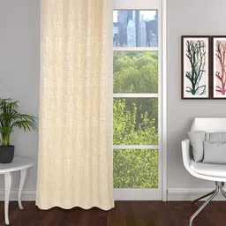 THE CONVERSION Gold-Toned Textured Jacquard Room Darkening Window Curtain-21