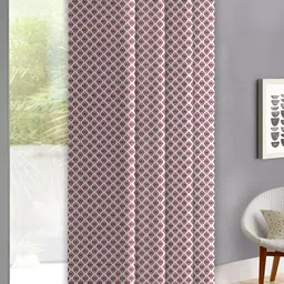 OASIS Red & White Abstract Door Curtain-7