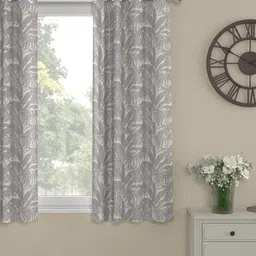 ROSARA HOME Neel Grey Tropical Regular Window Curtains-picture-50