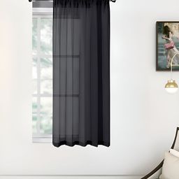 THE CONVERSION Black Sheer Window Curtain-image-86