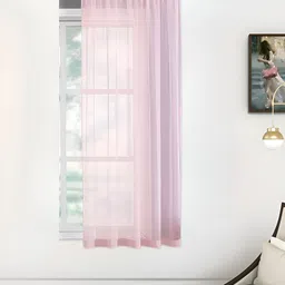 THE CONVERSION Pink Sheer Window Curtain-image-68