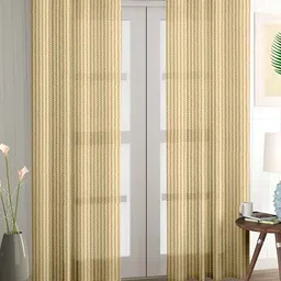 Aura Beige 2 Pieces Sheer Door Curtains-image-40