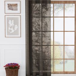 Story@home Serene Brown Sheer Door Curtain-54