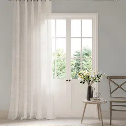 DDecor Beige Sheer Door Curtain-51