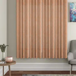 HOSTA HOMES Brown Set of 4 Geometric Window Curtain-image-88