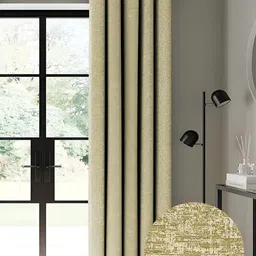 CASABLEU Green 2 Pieces Abstract Print Black Out Door Curtain-35