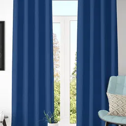 Kuber Industries Blue 2 Pieces Black Out Door Curtains-image-26