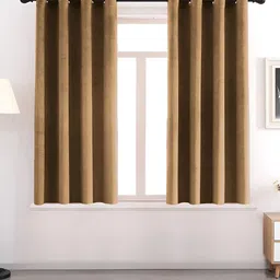 AEROHAVEN Coffee Brown 2 Pcs Room Darkening Eyelet Window Curtains-image-20