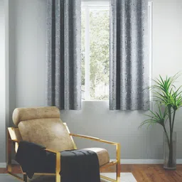 BIANCA Grey Set of 2 Room Darkening Window Curtain-10