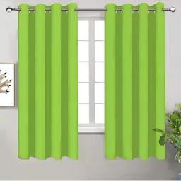 Airwill Green 2 Pcs Room Darkening Cotton Window Curtains-22