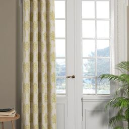 BIANCA White & Yellow el`pesso Floral Printed Room Darkening Window Curtain-picture-15