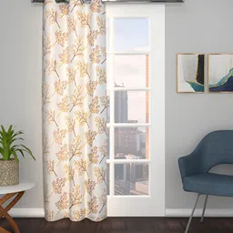 THE CONVERSION Brown Floral Door Curtain-image-36