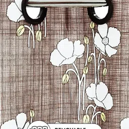 kopa BIANCA Set of 2 Brown & Off White Floral Door Curtain image 3