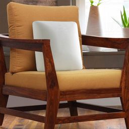 The White Willow Off White Memory Foam Soft Square Cushion-34