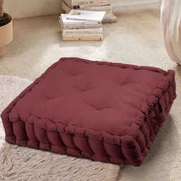 BLANC9 Maroon Square Floor Cushion-25