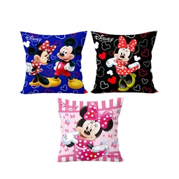 Kuber Industries Set Of 3 Both Side Disney Printed Reversible Cushion image 2