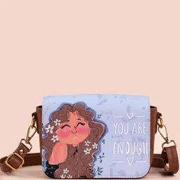 Kalankit Graphic Printed Structured Crossbody Sling Bag-11
