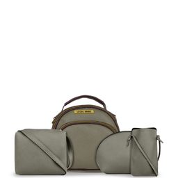 LEGAL BRIBE PU Structured Handheld Bag with Cut Work-32