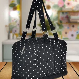 Kuber Industries Black Geometric Printed Structured Shoulder Bag-8
