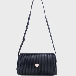 Caprese Women Solid Half Moon Sling Bag-image-28