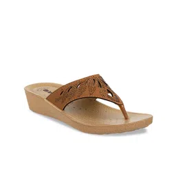 Inblu Embellished Lightweight Anti-Skid Open Toe Flats With Laser Cuts-image-62