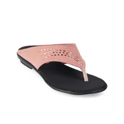 WALKWAY by Metro Women Pink Open Toe Flats with Laser Cuts-98