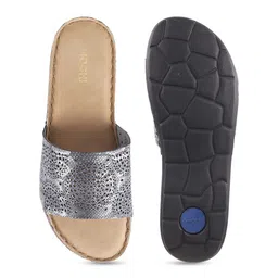Mochi Textured Open Toe Flats With Laser Cuts image 4