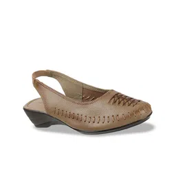Mochi Textured Leather Wedges Mules With Backstrap image 3