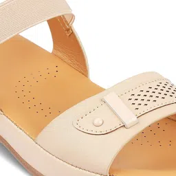 PEPPER Textured Open Toe Flats With Backstrap image 3