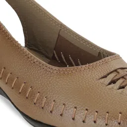 Mochi Textured Leather Wedges Mules With Backstrap image 5
