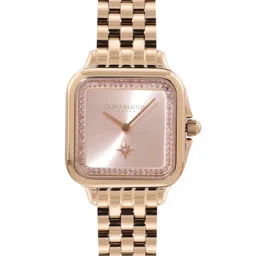 Olivia Burton Women Embellished Grosvenor Bracelet Style Square Dial Watch - 24000085-image-80