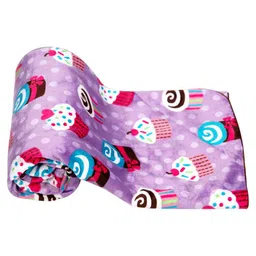MeeMee Purple & Blue Cartoon Characters Mild Winter 300 GSM Double Bed Blanket-image-16