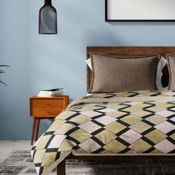 MAXNAP Sleep Support White & Grey Geometric AC Room 350 GSM Double Bed Blanket-image-20