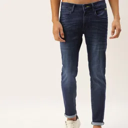 Flying Machine Men Blue Tapered Fit Light Fade Stretchable Jeans-picture-36