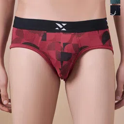Masch Sports Pack Of 3 Printed Basic Briefs BRF-3-PRT-EI-RED-GRN-ET-BLK-14