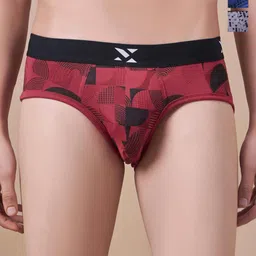 Masch Sports Pack Of 3 Printed Basic Briefs BRF-3-PRT-EI-RED-BLU-ET-GRY-13