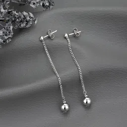 DressBerry Rhodium-Plated 925 Sterling Silver Contemporary Drop Earrings-47