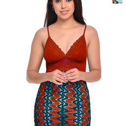 samvar Women Maroon,Blue Net Lace Baby Doll Hot Nighties Honeymoon Dress Newly Married Couples-picture-36